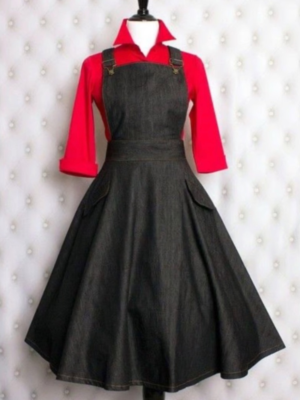 Rare! Sold out! Pinup overall-denim pinafore